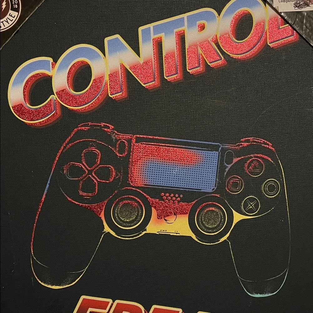 Notori Control Freak Gaming Canvas Art,Written “Control Freak”